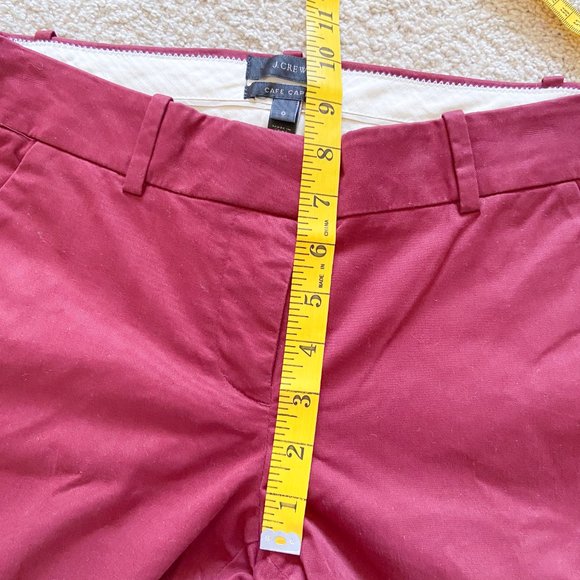 NWOT maroon J crew Cafe Capri pants size 0 - Picture 6 of 14